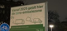 Afbeelding van aankondigingsbord zero-emissie zone