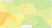 Afbeelding concentratiekaart op basis van satellietmetingen